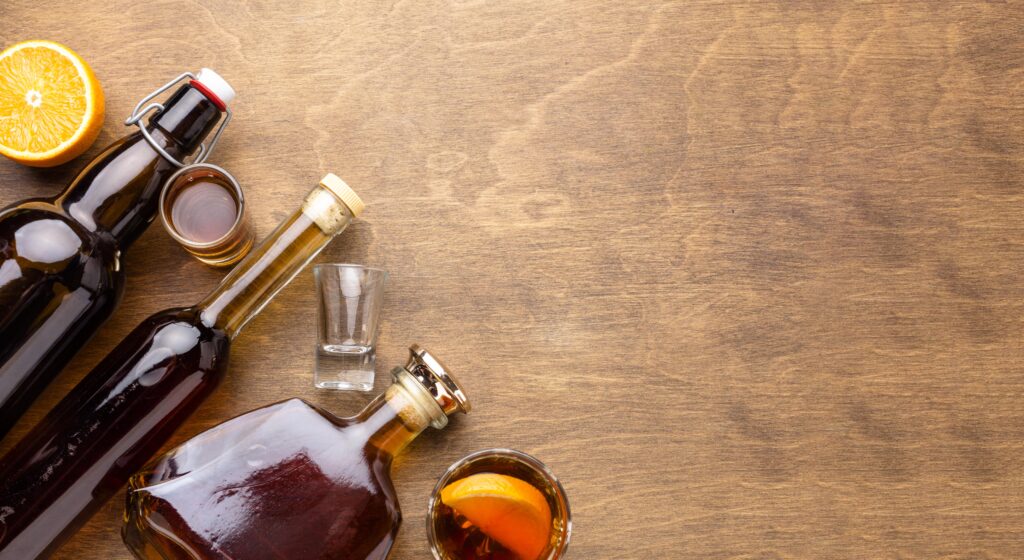 top-view-alcohol-bottles-with-copy-space