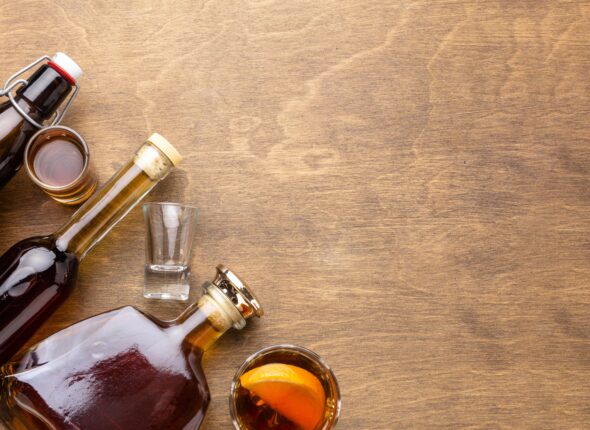 top-view-alcohol-bottles-with-copy-space